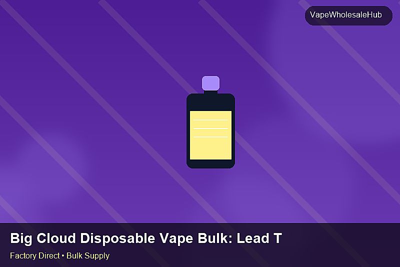 Big Cloud Disposable Vape Bulk — Big Cloud Disposable Vape Bulk: Lead Time & MOQ | 2026 Edition photo 1