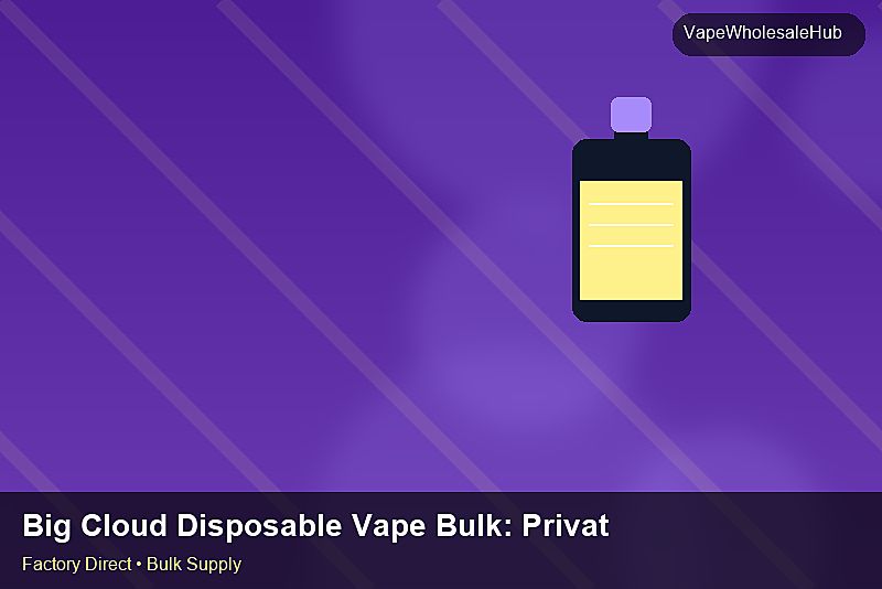 Big Cloud Disposable Vape Bulk — Big Cloud Disposable Vape Bulk: Private Label Options | 2026 Edition photo 1